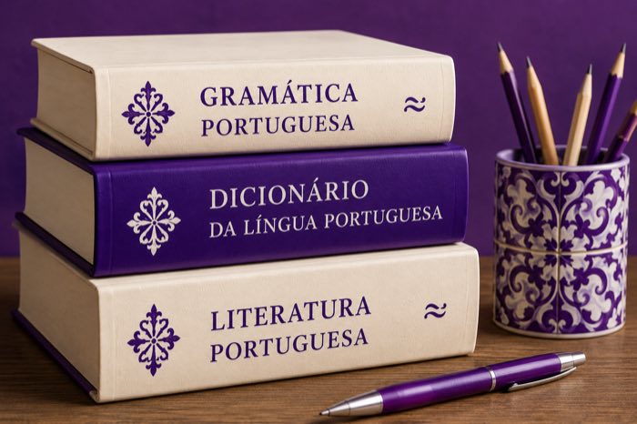 Portuguese grammar, dictionary and literature books
